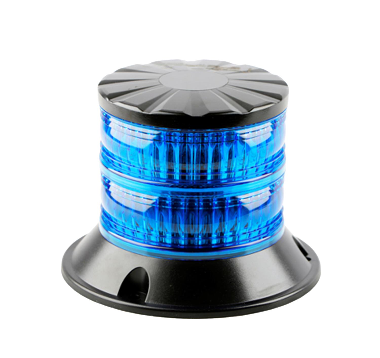 Gyrophare LED Bleu double étage classe 2  fixation 3 points